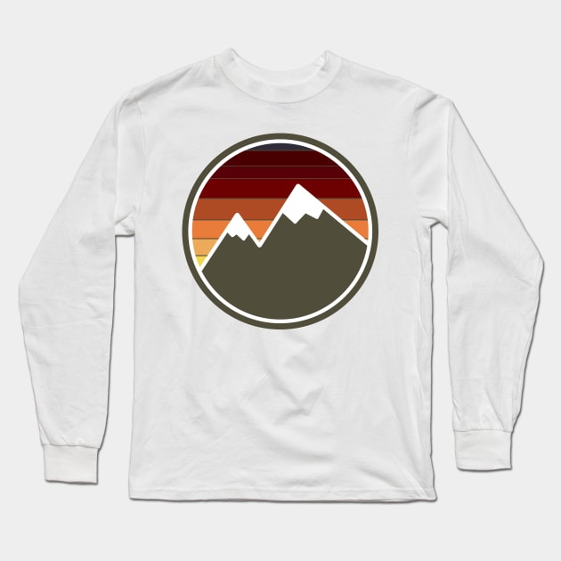 Vintage mountain Patch Long Sleeve T-Shirt by Rosemogo